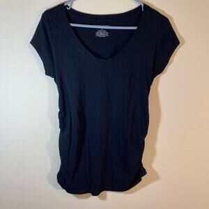 Liz Lange Maternity Black Scoop Neck Size Medium
